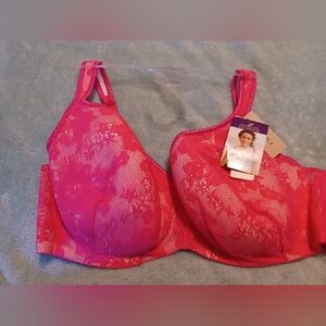 Elegant Pink Lace Bra